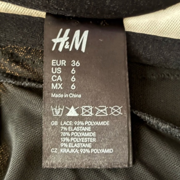 H&M Beaded Black Lace Bustier Bra Corset Top 6 - Picture 12 of 13